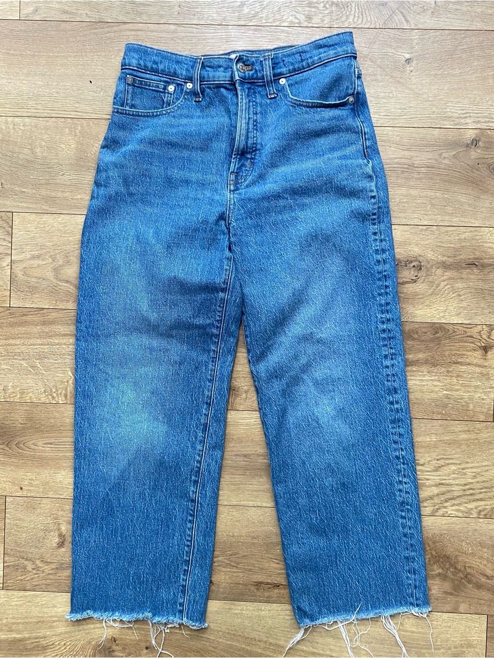 Madewell Perfect Vintage Wide Leg Denim Jeans Barrel Medium Wash Blue Womens 29